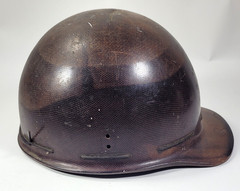 Vintage Brown Fiberglass Hard Hat Safety Helmet