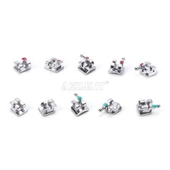 AZDENT Dental Orthodontic Metal Brackets Braces /Wire Preformed Ligature Ties