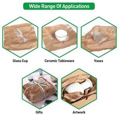 50 Pcs, 10.6″ x 14.5″ Bubble Cushioning Wrap Honeycomb Packing Paper Sheets