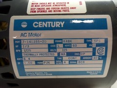 NEW CENTURY 1/3 HP AC ELECTRIC SUMP PUMP MOTOR 115V 1725 RPM 1Ø K48K 7-140355-20