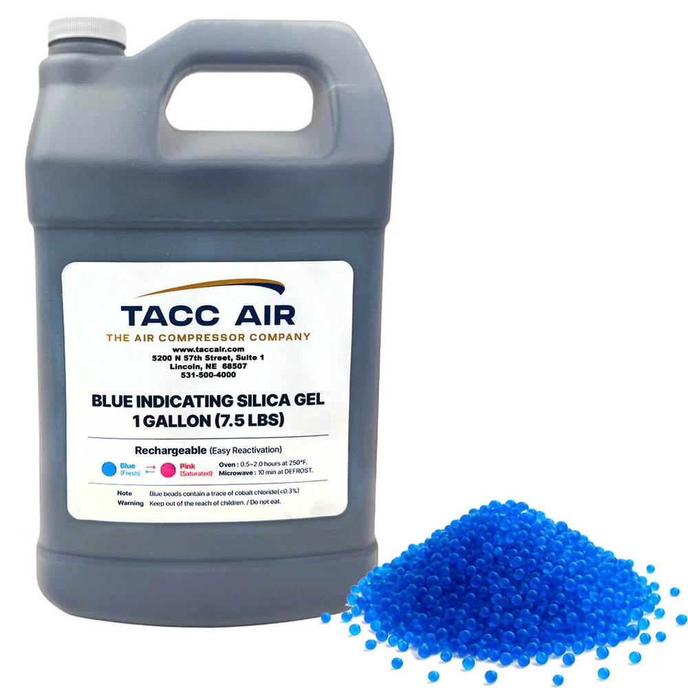 1 Gallon Desiccant Blue Indicating Silica Gel Dry Air Beads (7.5 LBS) 3-5 MM