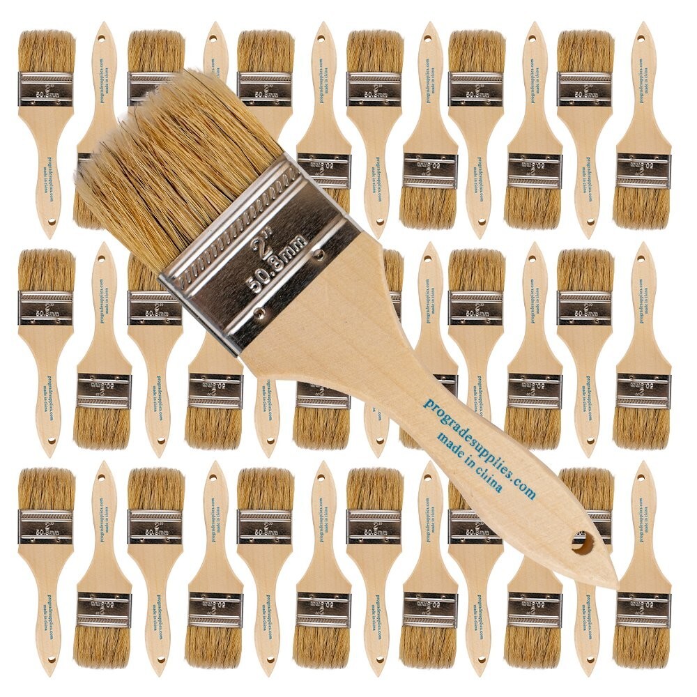 36 Pack – 2″ Chip Brushes for Paints, Stains, Varnishes, Glues & Gesso