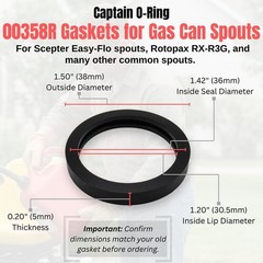 (6 Pack) Gas Can Spout Gasket Seals – Universal Rubber Replacements