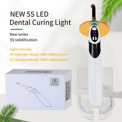 Dental Light Cure Lamp Cordless 3 Modes Metal Head LED 5SEC Dental Curing Light