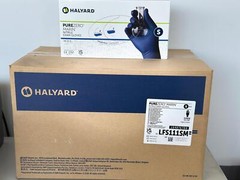 HALYARD Nitrile Exam Gloves, 9.5 Inches Length, 5 Mil, Blue Size S Case of 1000