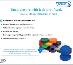 Dental Retainer Box Mouthguards, retainers, Bleaching trays & Splints 1 – 200/Cs