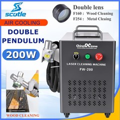 200W JPT Pulse Laser Cleaning Machine Wood Varnish Cleaning Double Pendulum US