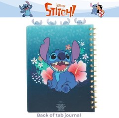Stitch Tab Journal Notebook, Spiral Bound, 96 Lined Pages, 8 x 7 inches, Blue