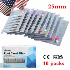 1-10packs Dental NiTi Files Rotary Engine File 25mm for Endodontic Motor