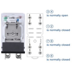 8Pin DPDT Power Relay 10A 110/120V AC Coil LED Indicator for Industrial