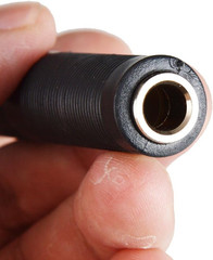 1/4 Inch TRS TS Coupler 6.35mm Female To Female Audio Jack Adapter 2 Pack