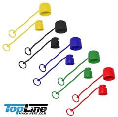 Dust Caps for 1/2 body Flat Face Hydraulic Coupler Red,Green,Yellow,Gray,Blue