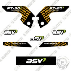 Fits ASV PT-80 Decal Kit Skid Steer (Custom Forestry) – 7 YEAR 3M VINYL!