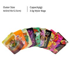 4x5in Stand Up Mylar Bags | 100pcs Heavy Barrier Packaging for Dry Goods Herbs