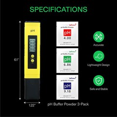 LCD Digital Water Quality Tester TDS EC/PH/PH PH Paper Meter&TEMP Swimming Pools
