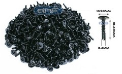 #8 Black Wafer Head TekPointed Metal Screws 1/2″ 3/4″ 1″ Phillips Truss Head USA