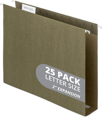Blue Summit Supplies 25 Pack Extra Capacity Hanging File Folders Letter Size, Ex