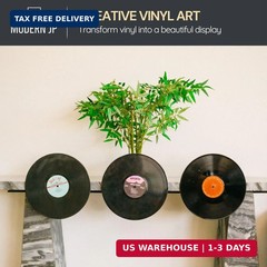 Modern JP Adhesive Vinyl Wall Mount for Discs (4-Pack) – Strong Hold Record Hold