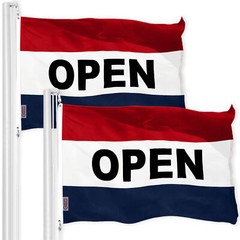 2 Pack OPEN Flag Store Banner Advertising Business Sign 3×5 Ft 150D Polyester