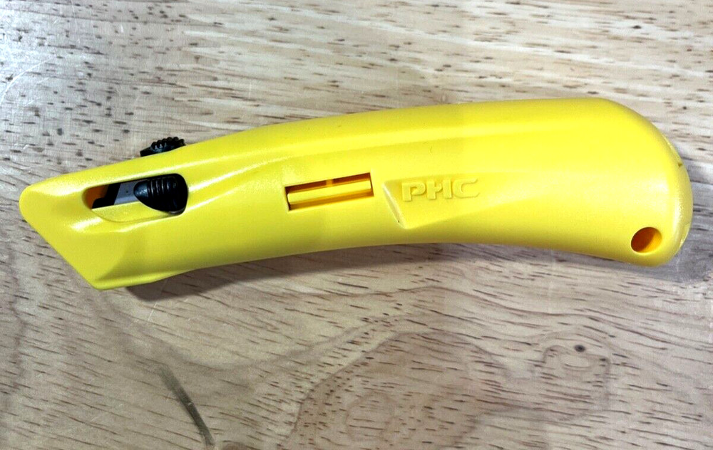 Pacific Handy Cutter EZ3 Safety Utility Knife Box Cutter Color- Yellow -Easy Cut