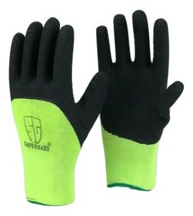 Safeguard High Visible Green Knit Latex Palm Coated Nylon Work Gloves Wholesale