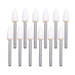 AZDENT Fresas dentales Pulidores Kit de pulido White Stone Flame Aluminio FG/RA