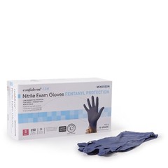 McKesson Confiderm 3.8 Nitrile Exam Gloves Powder-Free – Small – Blue