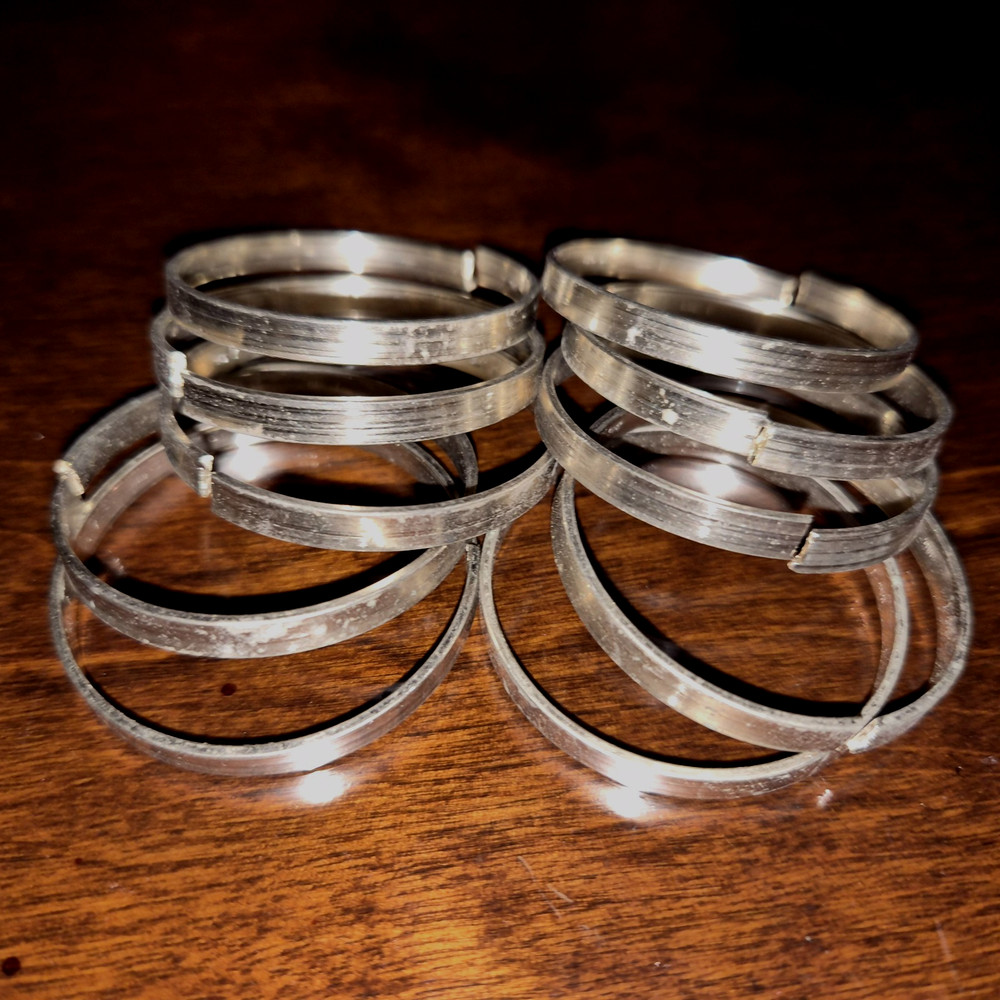 Lot of 10 Silver 56% BAG-7 Brazing Rings Prince Izant 1.775 OD 73.4g Not Scrap