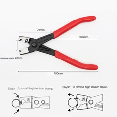 260X Single Ear Hose Clamps 304 Stainless Steel Crimp Hose Clamp Crimp Tools Kit