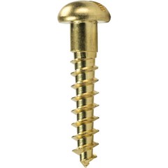 #6 Round Head Slotted Drive Wood Screws Solid Brass All Lengths In Listing