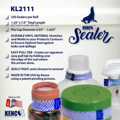 Kenco Sealer – Liquid Bottle Sealing Tape, Leak Protection – 1.25″ x 6″ Strips