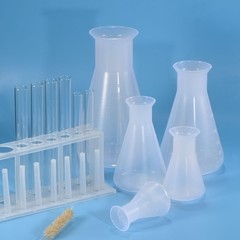 50ml Plastic Erlenmeyer Flask, 5 Pack Wide Mouth Conical Flask