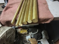 6 PIECES BRASS ROD 12″ long 1-1/4″,1″,7/8″,3/4″,5/8″,9/16″ Bar 1/2 Hard C360