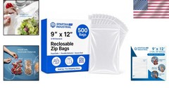 Bulk Pack 9×12 Reclosable Poly Bags – 500 Count