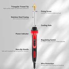 Plastic Welding Kit 110V/100W Plastic Welder for Automotive Bumper Repair,Pla…