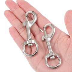 YBEATY 8 Pcs Swivel Eye 2.67 × 0.86 × 0.4 inches/6.8 × 2.2 × 1 cm, Sliver
