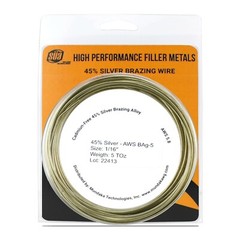 SÜA – Silver Brazing Solder Wire – 45% – AWS BAg-5 – Size: 1/16″ (1, 3 or 5 TOz)