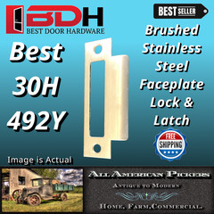 BEST 30H 492Y Commercial Door Strike plate Lock and Latch, brushed Stainless
