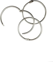 2 Inch (15 Pack) Loose Leaf Binder Book Rings, with Metal 2inch, Silver