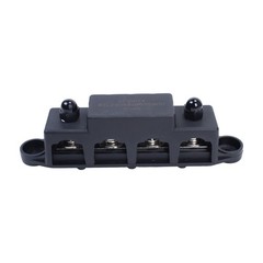 Red & Black 5/16″ 4 Stud Power Distribution Busbar Bus Bar With Cover Fast Ship