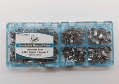 50Set Dental Orthodontics Bondable Buccal Tubes 1st Molar Roth 022 Mesh Base