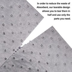 LT010 Gray Oil-Cleanup Premium Heavyweight Absorbent Mat Roll,Absorbs Oils