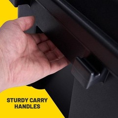 Plano Storage Box 14 Gal Plastic Heavy Duty Black Stackable Lockable Tote