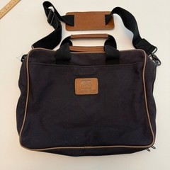 US Postal Service Navy Blue Canvas Briefcase Messenger Bag OS