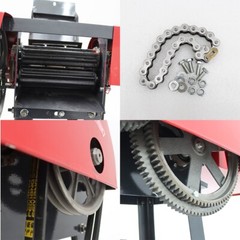 4-Blades Corn Straw Chaff Hay Cutter Pulverizer w/Belt Conveyor 220V 400-800kg/h