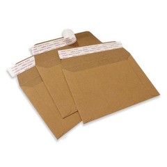 100 EcoSwift 6.5 x 4.5 Rigid Photo Mailers Stay Flats x inches, Brown
