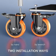 Stem Caster Wheels 4 Inch Heavy Duty Threaded Stem Mount Casters Set of 4 With