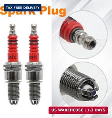 4 Pack D8TC 3 Electrode Spark Plug Replacement for CG 125cc 150cc 200cc 250cc CF