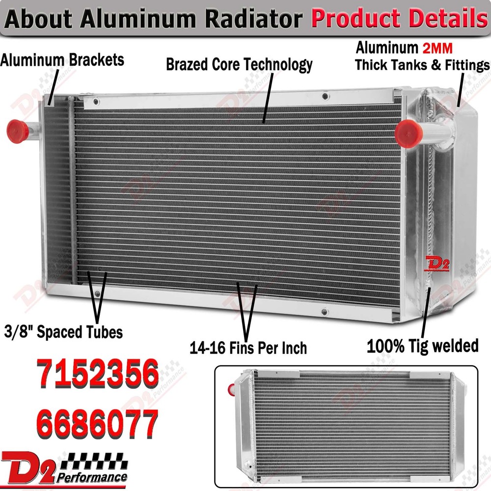 4 Row Radiator For Bobcat S150 S150G S160 S175 S205 S185 TB120 7152356,6686077