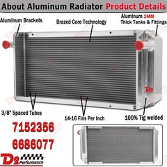 4 Row Radiator For Bobcat S150 S150G S160 S175 S205 S185 TB120 7152356,6686077